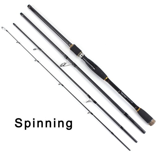 2.1M 2.4M 2.7M 3.0M Carbon Spinning Fishing Rod Portable
