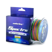 Load image into Gallery viewer, SOLOPLAY 300YDS Super Strong 8 Strands Weaves PE Braided Multi Color  Multifilament 20lb-100lb Sea Carp Softwater Fishing Line