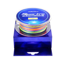 Load image into Gallery viewer, SOLOPLAY 300YDS Super Strong 8 Strands Weaves PE Braided Multi Color  Multifilament 20lb-100lb Sea Carp Softwater Fishing Line