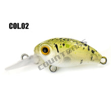 Load image into Gallery viewer, 32mm 3.2g Crank bait Hard Plastic Fishing Lures, Countbass Wobbler Freshwater  Salmon Crappie Fishing Baits