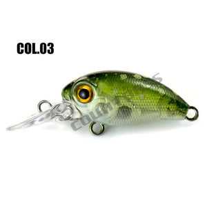 32mm 3.2g Crank bait Hard Plastic Fishing Lures, Countbass Wobbler Freshwater  Salmon Crappie Fishing Baits