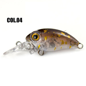 32mm 3.2g Crank bait Hard Plastic Fishing Lures, Countbass Wobbler Freshwater  Salmon Crappie Fishing Baits