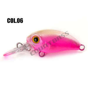 32mm 3.2g Crank bait Hard Plastic Fishing Lures, Countbass Wobbler Freshwater  Salmon Crappie Fishing Baits