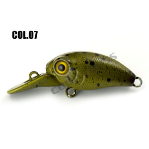 32mm 3.2g Crank bait Hard Plastic Fishing Lures, Countbass Wobbler Freshwater  Salmon Crappie Fishing Baits