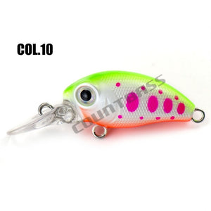 32mm 3.2g Crank bait Hard Plastic Fishing Lures, Countbass Wobbler Freshwater  Salmon Crappie Fishing Baits