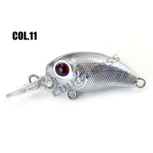 Load image into Gallery viewer, 32mm 3.2g Crank bait Hard Plastic Fishing Lures, Countbass Wobbler Freshwater  Salmon Crappie Fishing Baits