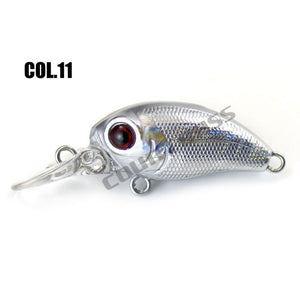 32mm 3.2g Crank bait Hard Plastic Fishing Lures, Countbass Wobbler Freshwater  Salmon Crappie Fishing Baits