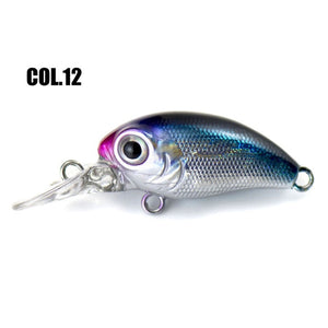 32mm 3.2g Crank bait Hard Plastic Fishing Lures, Countbass Wobbler Freshwater  Salmon Crappie Fishing Baits