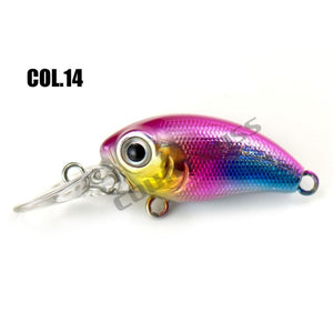 32mm 3.2g Crank bait Hard Plastic Fishing Lures, Countbass Wobbler Freshwater  Salmon Crappie Fishing Baits