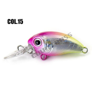 32mm 3.2g Crank bait Hard Plastic Fishing Lures, Countbass Wobbler Freshwater  Salmon Crappie Fishing Baits