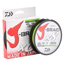Load image into Gallery viewer, Daiwa 100% Original J-BRAID X8 150M 8 Braided Fishing Line Monofilament Fishing Line 10-60LB Made in Japan Pesca