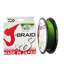 Load image into Gallery viewer, Daiwa 100% Original J-BRAID X8 150M 8 Braided Fishing Line Monofilament Fishing Line 10-60LB Made in Japan Pesca