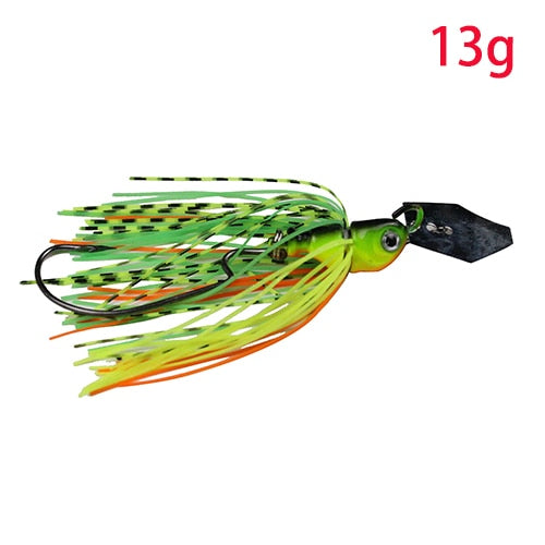 JonStar 13G/16G spinner bait fishing lure Buzzbait chatter bait wobbler isca artificial rubber skirt for bass pike walleye