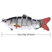 Load image into Gallery viewer, 13.7cm 27g Sinking Wobblers 8 Segments Fishing Lures Multi Jointed Swimbait Hard Bait Fishing Tackle For Bass Isca Crankbait