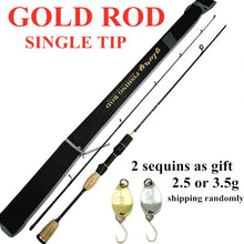 Load image into Gallery viewer, Glory 602 UL power 1.8m fishing rod spinning rods thin super light rod 90g carbon 2 sections 2 tips lure WT 0.8-5g red woman