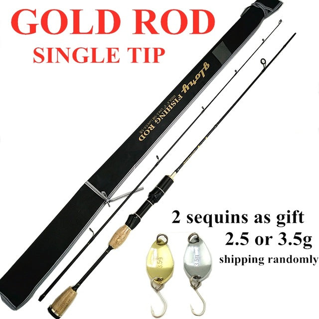 Glory 602 UL power 1.8m fishing rod spinning rods thin super light rod 90g carbon 2 sections 2 tips lure WT 0.8-5g red woman