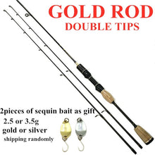 Load image into Gallery viewer, Glory 602 UL power 1.8m fishing rod spinning rods thin super light rod 90g carbon 2 sections 2 tips lure WT 0.8-5g red woman
